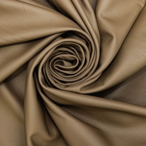 UPHOLSTERED LEATHER beige brown FURNITURE LEATHER leather cowhide real leather PM05 - Picture 3 of 7