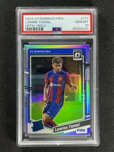 2023-24 Donruss Optic FIFA Lamine Yamal #177 Holo Silver Rated Rookie RC PSA 10