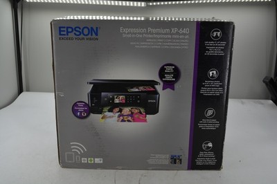 Epson Expression Premium XP-640 All-In-One Printer Wireless WiFi Black Open Box