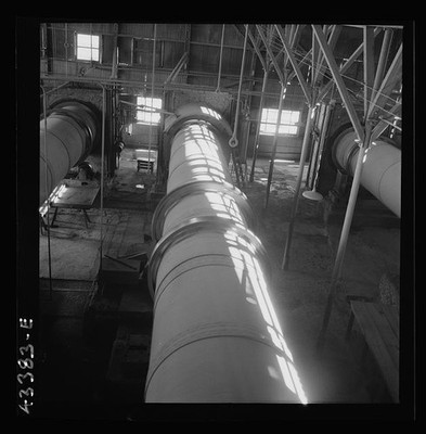 Photo:New Idria California 1942 Mercury Extraction Plant Rotary Kiln