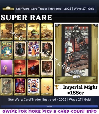 Topps Star Wars Trader 26 - WAVE 27 CTI Gold Set + Award IMPERIAL MIGHT  155cc