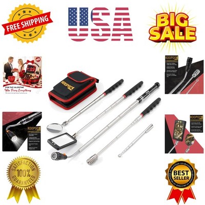 Inspection Mirror Telescoping, LED Flashlight, Cool Gadgets for Men, Stocking...