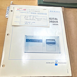 Hewlett-Packard digital recorder 5050A operating and service manual
