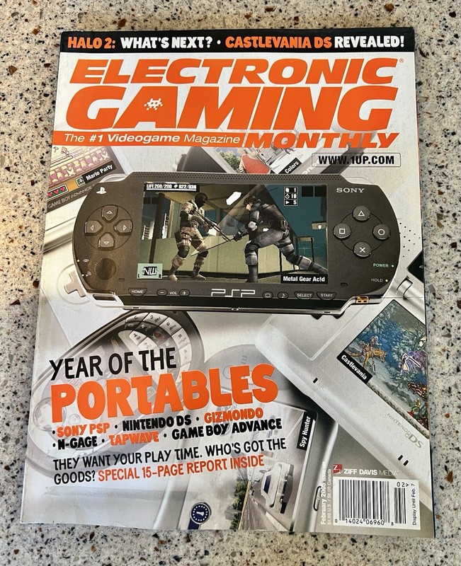 EGM 188 electronic gaming monthly magazine Sony PSP Nintendo cover February 2005