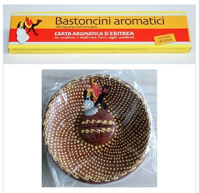 RÄUCHERSTÄBCHEN AROMAPAPIER AUS ERITREA + RÄUCHERSTÄBCHEN BRENNER