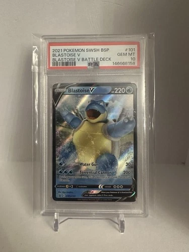 Blastoise V SWSH101 Black Star Promo Holo Pokémon Battle Deck PSA 10 GEM MINT