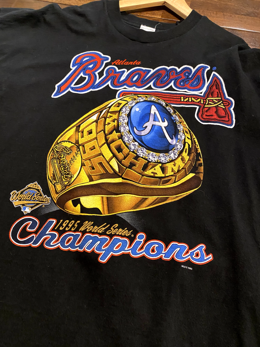 Vintage Atlanta Braves 1995 World Series Champions T-Shirt – XXL