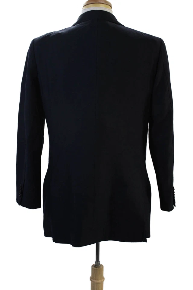 Traje Clásico Chaqueta Botón Cesare Attolini Para Hombres Azul Oscuro Mezcla Lana Talla 50 Foto 4 de 4