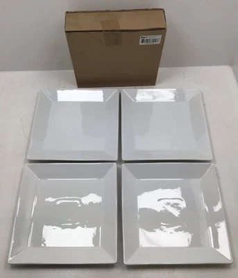 Pier 1 Imports Plates Luminous Porcelain Square White Dinner Plates Set Of 4