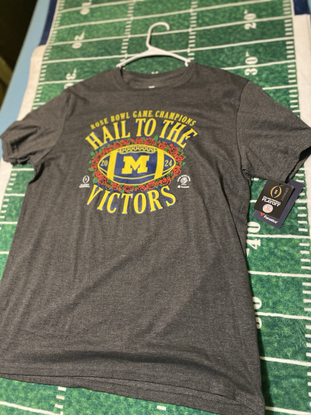 Ncaa CFP 2024 Rose Bowl Michigan Wolverine’s- Size Large New With Tags