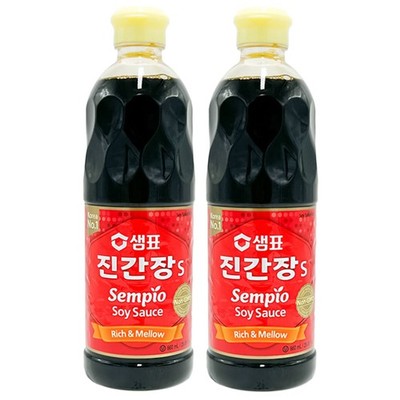 Sempio Sojasauce dunkel Jin S 2x860ml Soja Sauce Sojasosse Soja Sosse