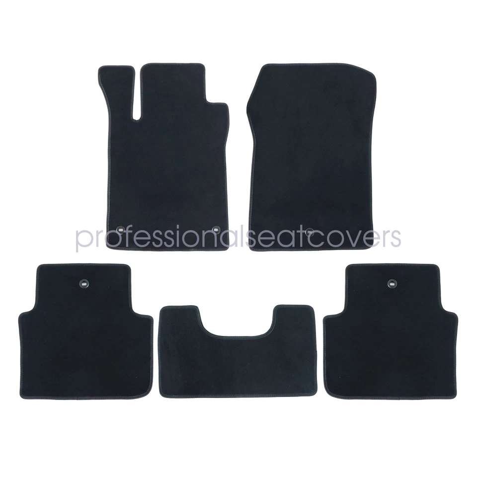 NUEVO Juego completo de alfombrillas delanteras y traseras de terciopelo negras para ACURA TLX 2015-2020 Foto 4 de 4