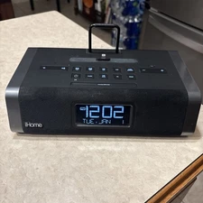 iHome iPhone Dual Charging Stereo FM Alarm Clock Model iDL45, Tested And Works!