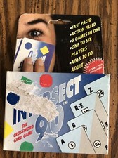 Vintage Intersect 90 The Crossword Card Game 1990 Original Box w/Scorepad RARE