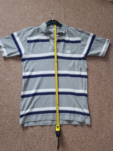 Colchester United Grey & Multi Hooped Polo Clubshop Shirt Size L Worldwide Post! - Picture 3 of 9