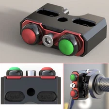 22mm CNC Aluminum Motorcycle ATV Reset Self-locking Button Handle Double Switch
