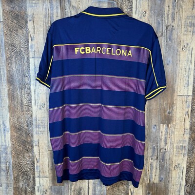 FC Barcelona 99 Polo Soccer Football T-Shirt Men's XL Red Blue | eBay