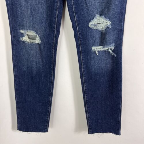 New Old Navy Jeans Women's Size 0 Ankle High Rise O.G. Straight Distressed NWT - Picture 3 of 11
