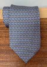 Vintage USA Made Brooks Brothers Makers Hand Made Italian Silk Tie STEEL BLUE