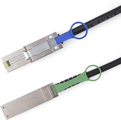 40G HD SAS Cable SFF-8436 to SFF-8088, For NetApp DS4243 DS4246, 3.23 ft.