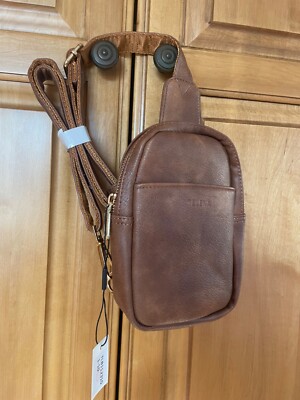 Telena brown faux leather cross bag- NWT