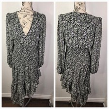ASTR the Label Maxi Dress Small Tiered Long Sleeves Floral Cottagecore Bohemian