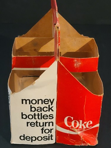Vintage Coke Bottle 6 1/2 oz Coca Cola 6 Pack Cardboard Carton - 第 4/6 張圖片