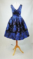 ASOS Blue Rose Jacquard Midi Prom Dress Size UK 8 rrp £85 NH10 GG 04