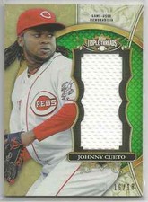 Johnny Cueto Royals 2013 Topps Triple Threads Unity Sepia Relic Emerald 16/18 *