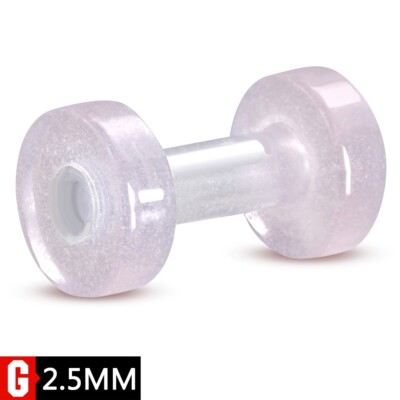 G-2,5mm Acryl Ohr Piercing Screw Fit  Plug Stretcher Tunnel Expander y-inz836