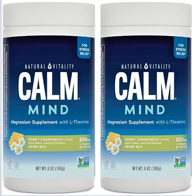 Lot Of 2 x Natural Vitality CALM Mind Magnesium Honey Chamomile 6 oz Ea Exp 1/26