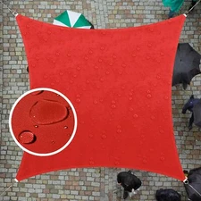 ColourTree Red Rectangle Waterproof Sun Shade Sail Canopy Fabric Outdoor Patio