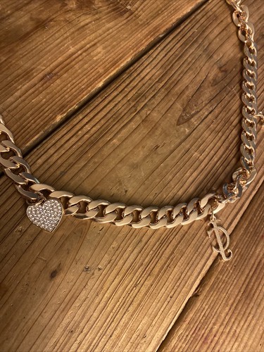 Juicy Couture Adjustable Gold Chain Belt W/ Rhinestone Charms Sm/Md NWTS! - Picture 2 of 4