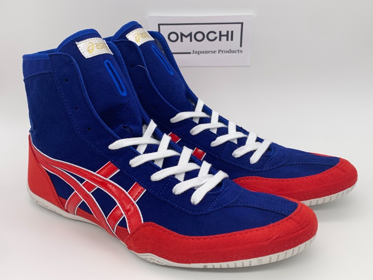 ASICS Wrestling Shoes 1083A001 EX-EO TWR900 Color BLU x RED x WHT