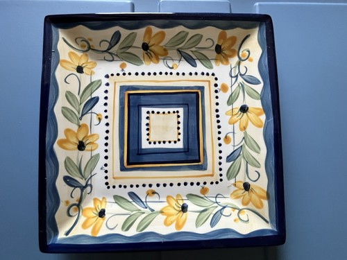 Tabletops Gallery BELLA FLORA Appetizer Plate Hand-Painted Earthenware - Picture 4 of 6