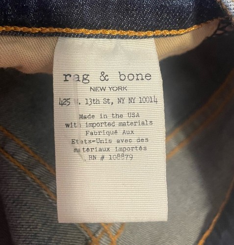 RAG & BONE Beckett 10 Inch Bell Flare Distressed Jeans Blue Women’s Sz 27 Boho - Picture 13 of 15