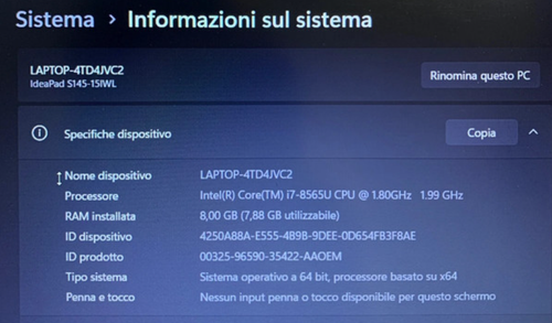 π» Vendo PC portatile con difetto β funziona solo collegato alla corrente - Foto 6 di 9