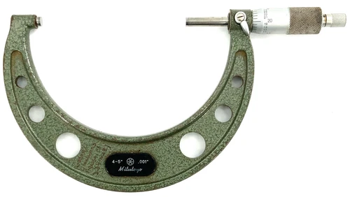Mitutoyo 103-181A Outside Micrometer, Inch, Friction Thimble, 4-5" .001” Range