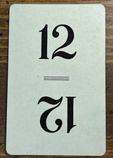Vintage 1938 Parker Bros FLINCH Card Game Replacement Card Black / Blue 12