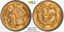 1878 PCGS MS65 $3 Gold Indian Princess