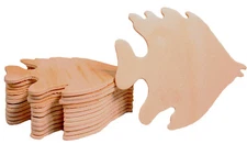 Creative Hobbies® Unfinished Wood Fish Cutout Shapes, 3.5" Wide, Pack of 12