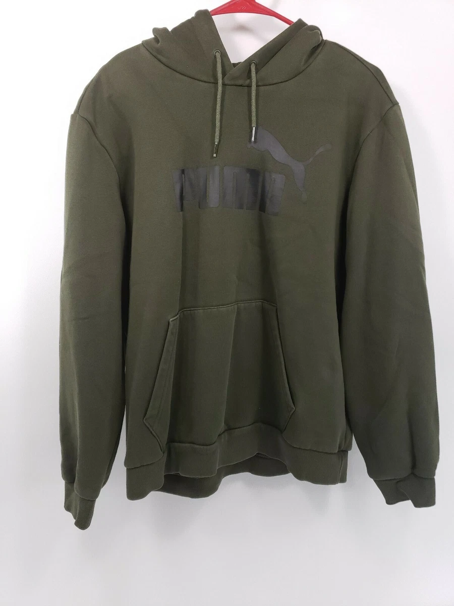 Mens Olive Green Puma Hoodie Size Large | eBay