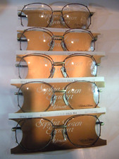 Vintage 5 pc. SOPHIA LOREN M56 Burgundy/AntiqueGold 55/17 Eyeglass Frame Lot NOS