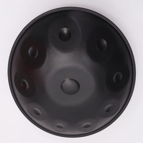 Black 10Tones Steel Tongue Handpan Drum in D Minor Steel Hand Drum with soft Bag - Picture 5 of 10