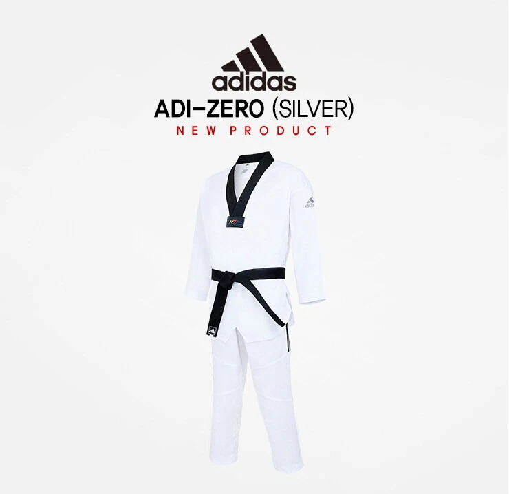 sufrimiento analizar idea Adidas ADI-ZERO (SILVER) Taekwondo Uniform WTF Ultra Lightweight Dobok |  eBay