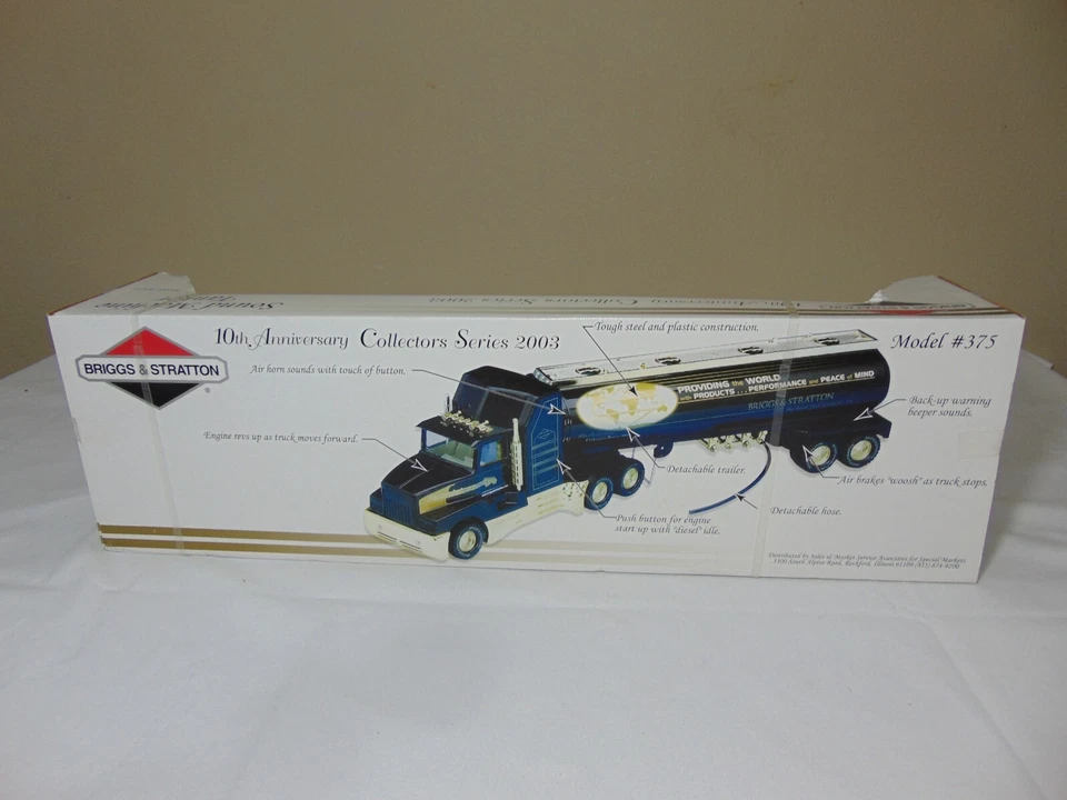 10th Anniversary Briggs & Stratton Semi Tanker 2003 Sound Machine Model #375 New - Image 3 of 4