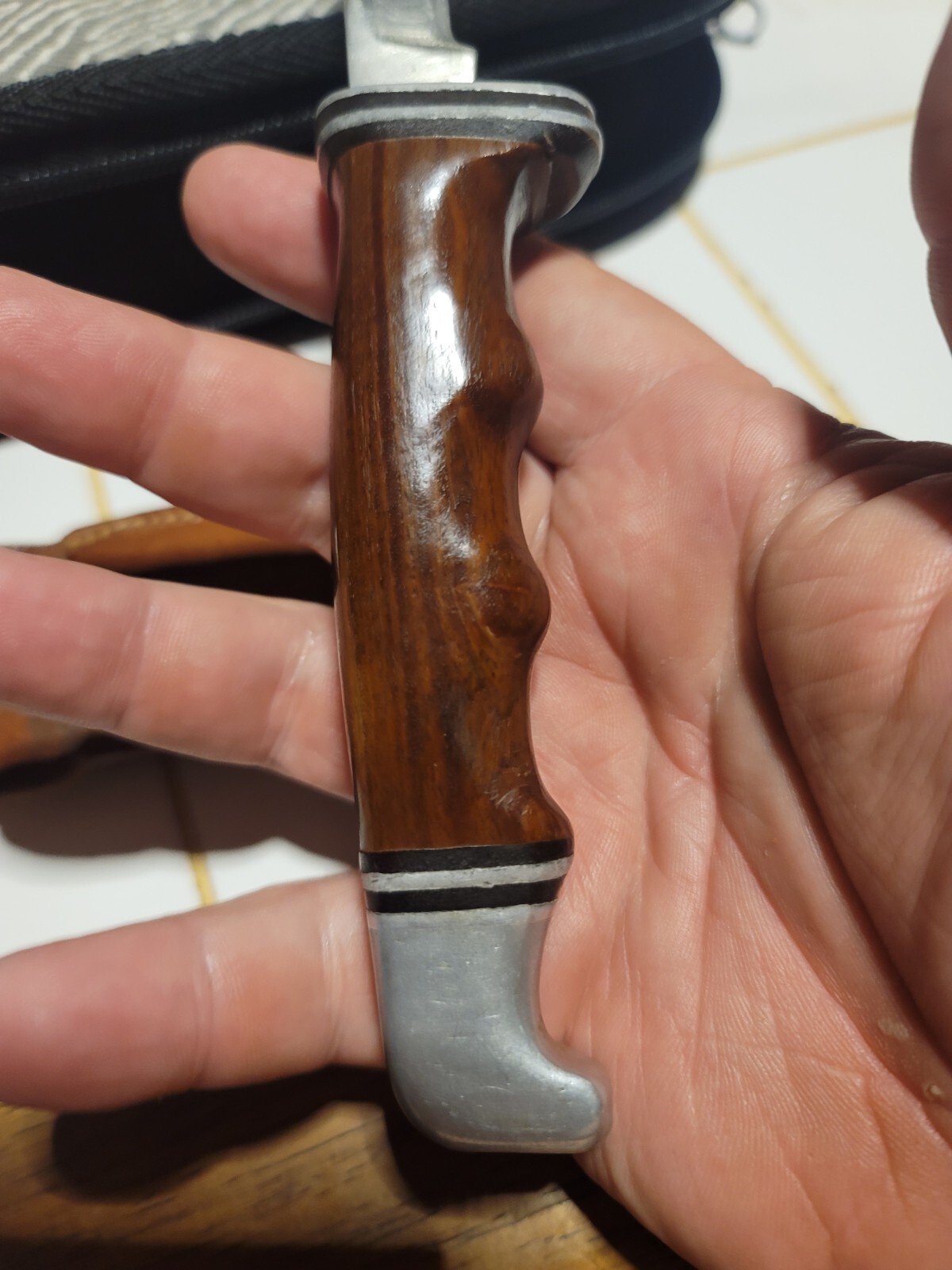 VINTAGE BUCK USA HUNTING KNIFE W/SHEATH 1950'S SAN DIEGO ADDRESS ON