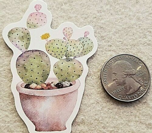 Potted Cactus Sticker Decal Beautiful Coloring Super Cool Sticker Great Gift  - Picture 1 of 1