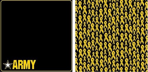 Army, military scrapbook paper, DS, Reminisce RSS263 - Picture 2 of 2