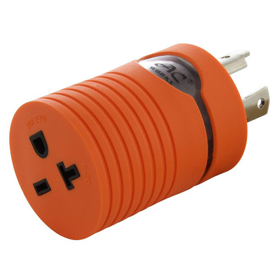 L6-30P 30-Amp 250-Volt Locking Plug to NEMA 6-20R 15/20-Amp 250-Volt Female Conn
